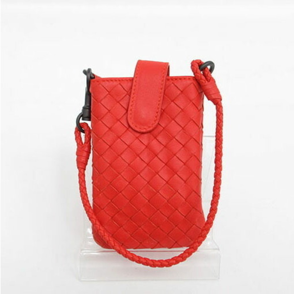Bottega Veneta Intrecciato Multi Pouch Red Orange Accessories